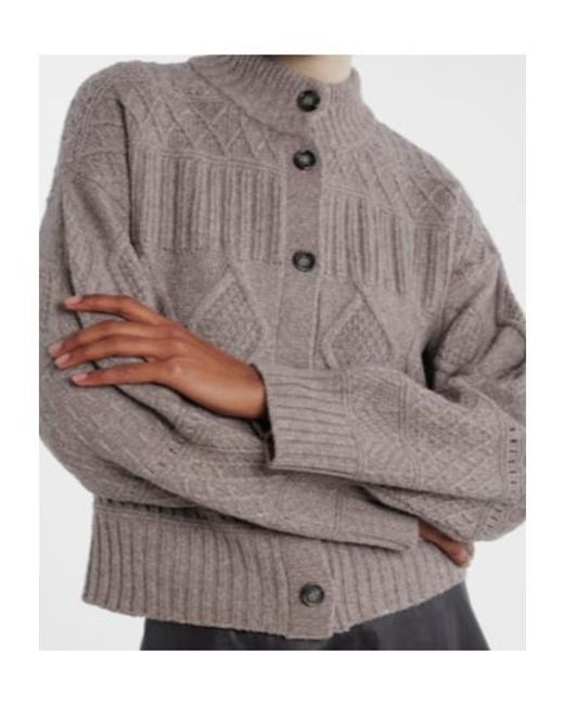 Altuzarra Brown Amory Cable-Knit Wool-Blend Cardigan