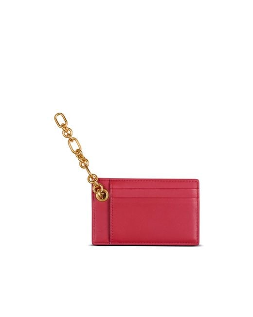 Balmain Pink Chain Card Holder Wallet