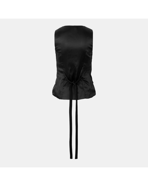 McQueen Black Sleeveless Vest