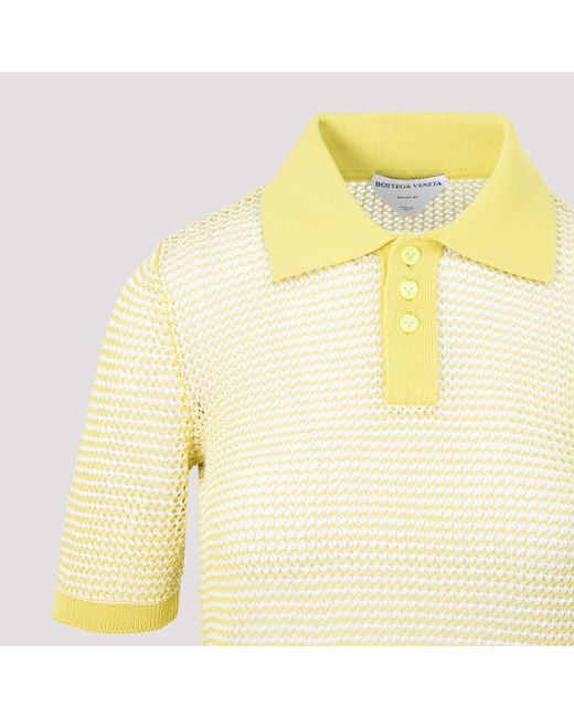 Bottega Veneta Yellow Knit Polo Shirt