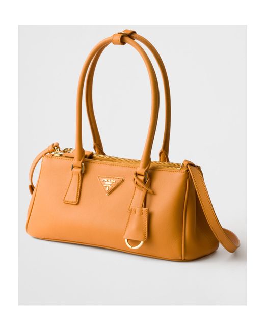 Prada Orange Galleria Medium Leather Bag