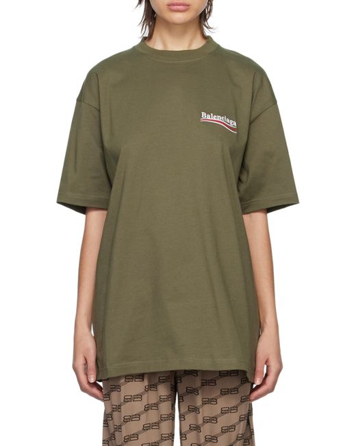 Balenciaga Green Political Campaign T-Shirt Large Fit
