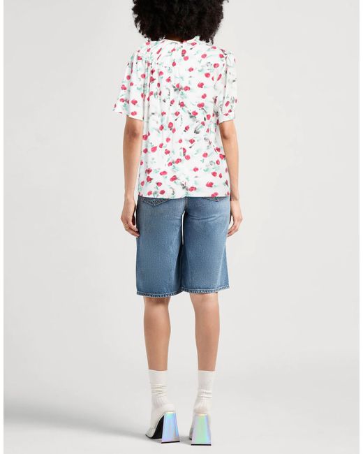 Marni White Floral-Print Top