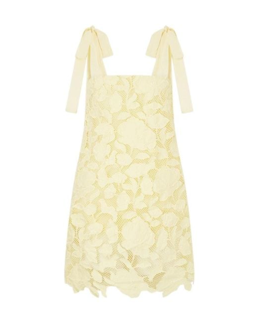 Jonathan Simkhai Yellow Round Neck Dress