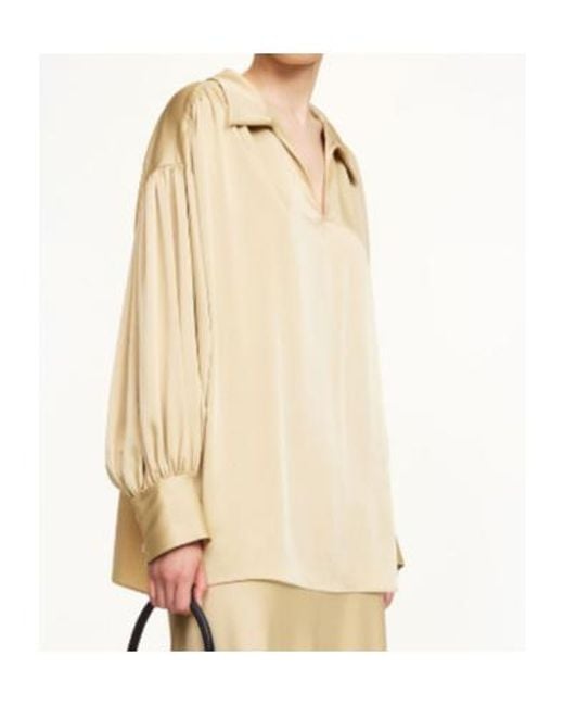 By Malene Birger Natural Leonora Satin Blouse