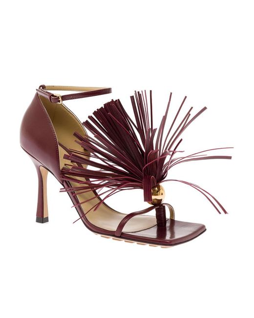 Bottega Veneta Pink Stretch Strap Sandals
