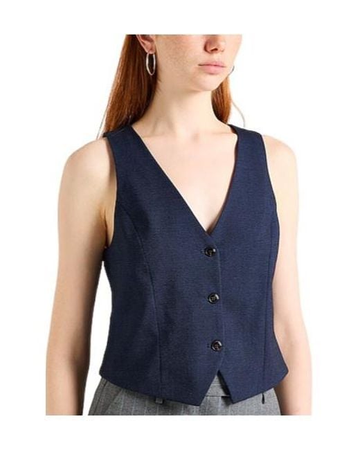 MAX&Co. Blue Single- Sleeveless Suit