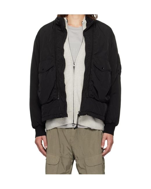 C P Company Black Chrome-R Body Zipped Padded Jacket for men