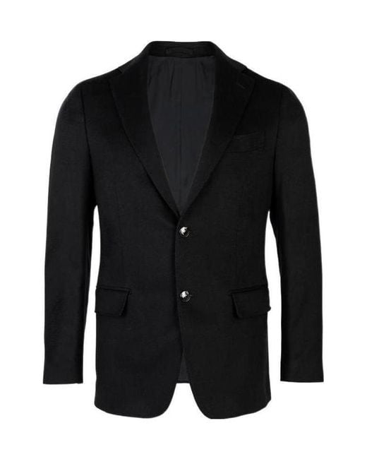 Ferragamo Black Lapel Suit Jacket for men