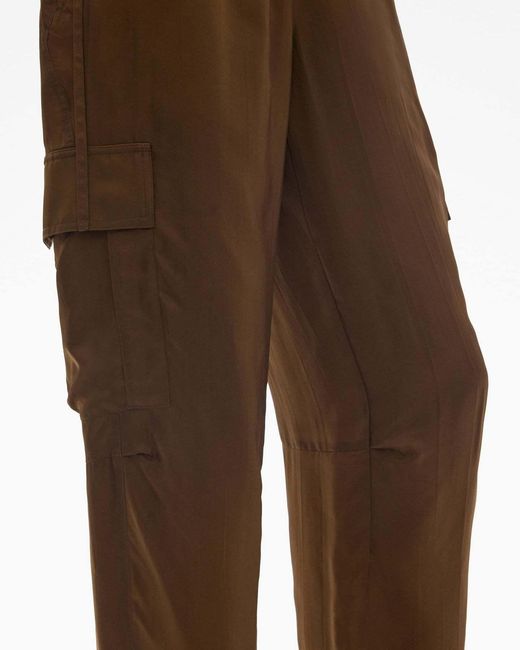 Helmut Lang Brown Pull-On Wide-Leg Cargo Pants