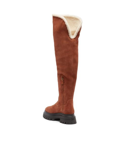 Stuart Weitzman Brown Bedford Suede Thigh-High Boots