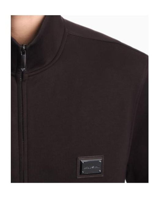 Emporio Armani Blue Full-Zip Sweatshirt for men