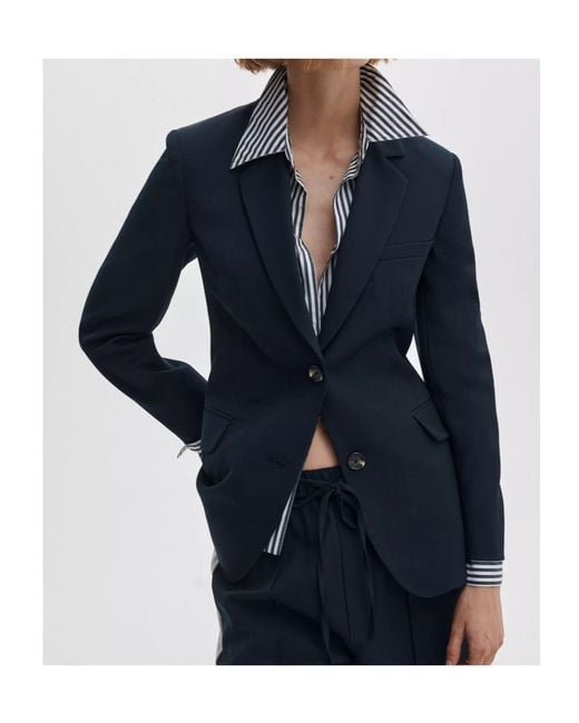 Rag & Bone Blue Long-Sleeved Suit Jacket