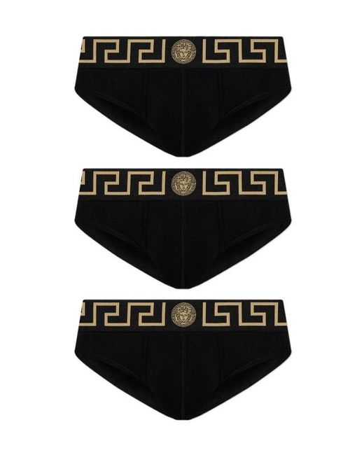 Versace Black Pack Briefs for men