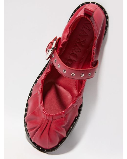 MAX&Co. Red Round Toe Ballet Shoes