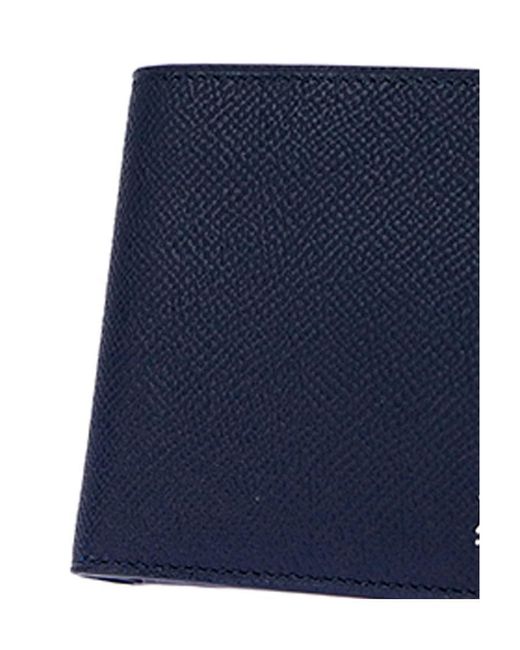 Dunhill Blue Logo Double Fold Wallet for men