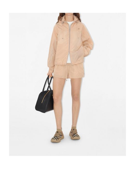 Burberry Natural Logo Plaque Zipped Jacket