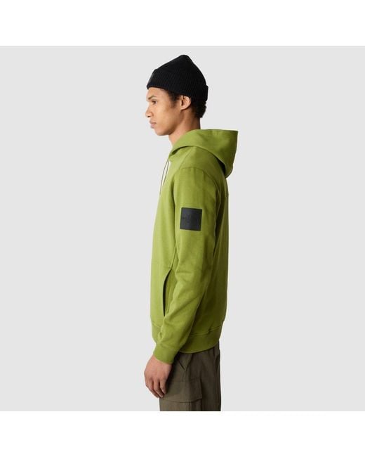 The North Face Green Logo Printed Drawstring Hoodie for men