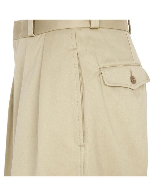 Nanamica Natural Wide-Leg Twill Casual Pants
