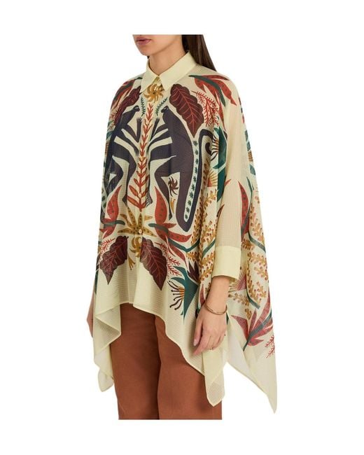 Etro Metallic Printed Silk Shirt