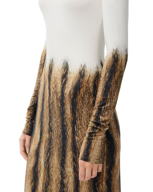 Loewe White Tube Crewneck Dress