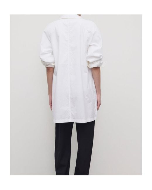 The Row White Hawkins Coat