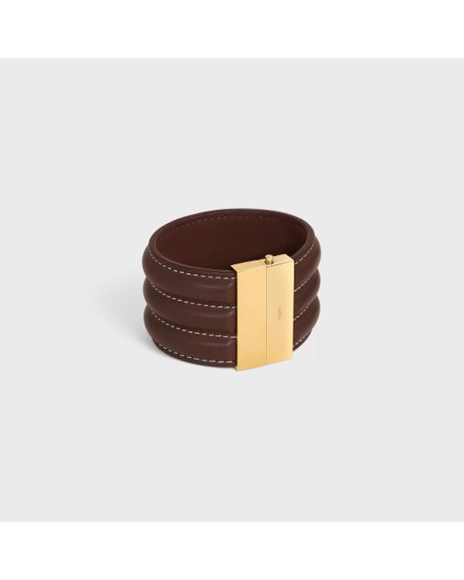 Céline Brown Les Cuirs Large Bracelet