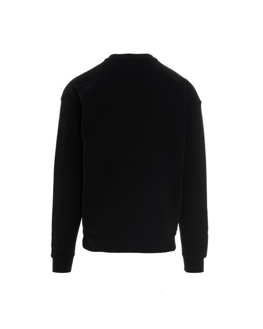 Moschino Black Logo Print Crew Neck Sweatshirt for men