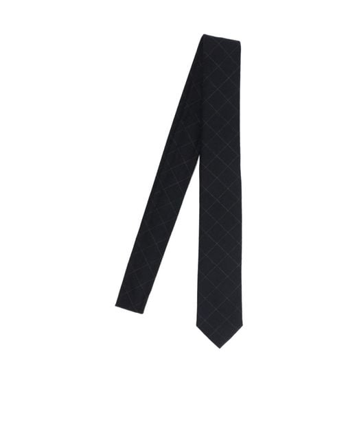 Thom Browne Black Checked Classic Tie for men