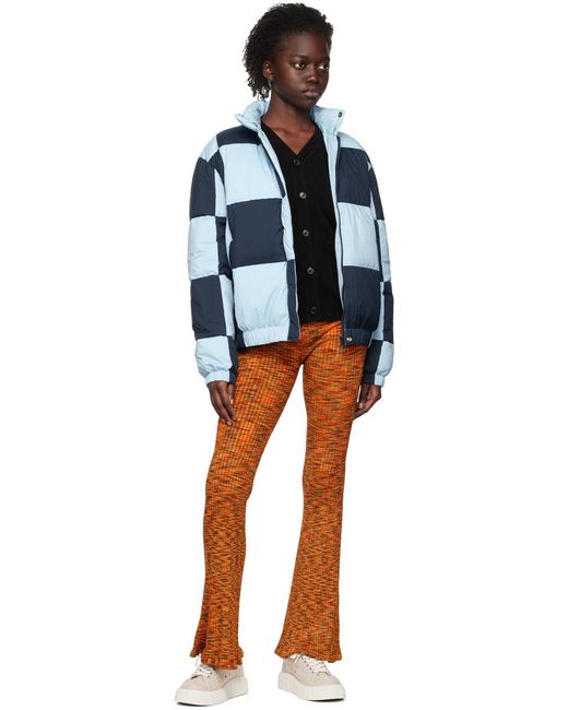 KENZO Blue Check Quilted Down Jacket