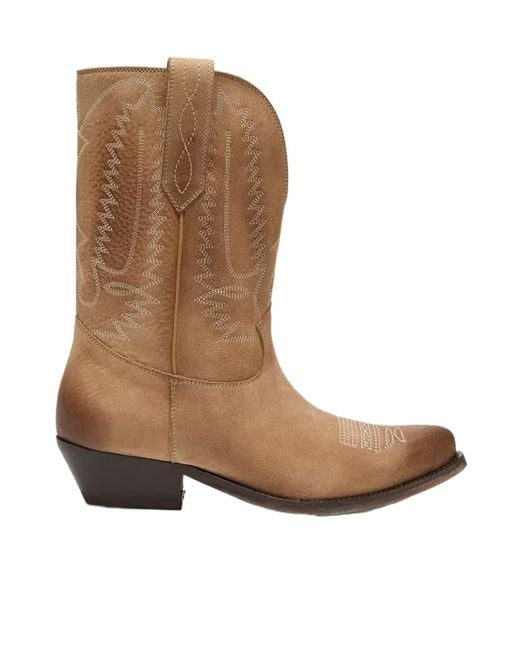 Golden Goose Deluxe Brand Brown Wish Star Western Boots