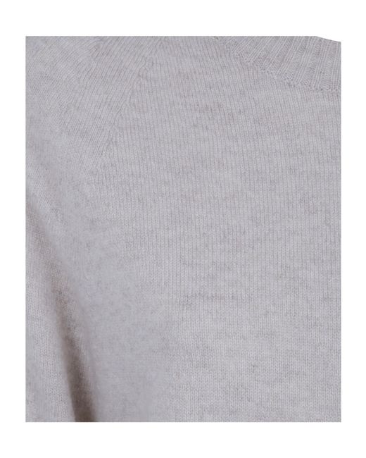 D.exterior Gray Ribbed Knit Sweater