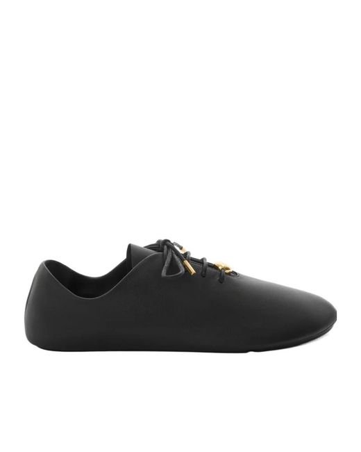 Loewe Black Pebble Soft Lace-Up Shoes