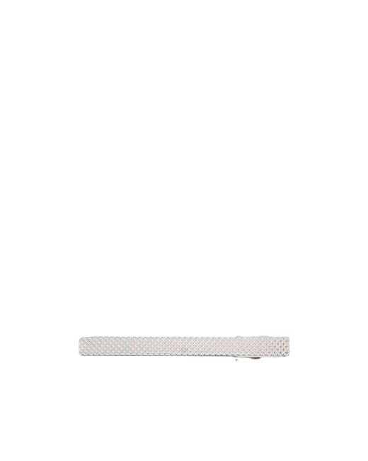 Tateossian White 'Textured' Tie Clip for men