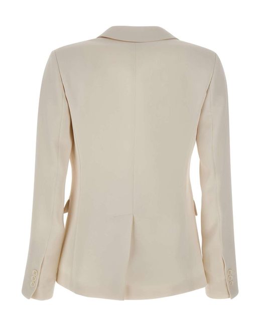 P.A.R.O.S.H. Natural P.A.R.O..H. Single-Breasted Tailored Blazer