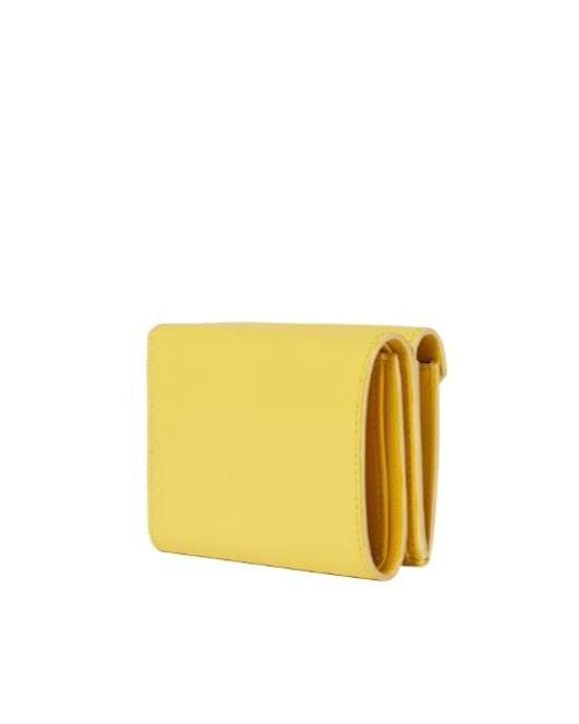 Fendi Yellow Ff Diamonds Micro Trifold