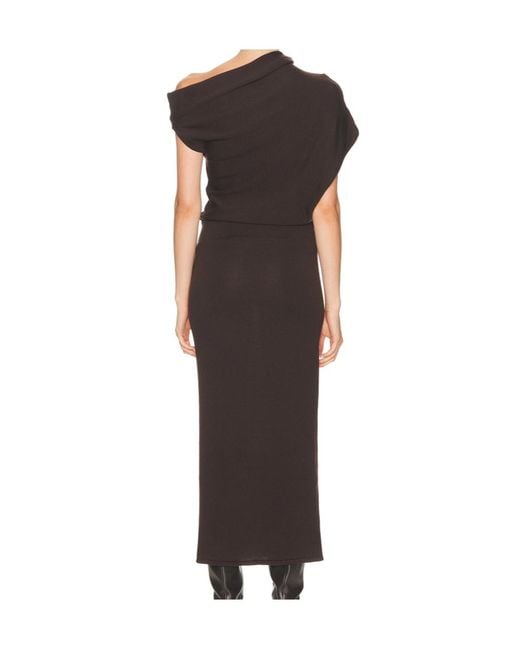 Staud Black Off Shoulder Dress