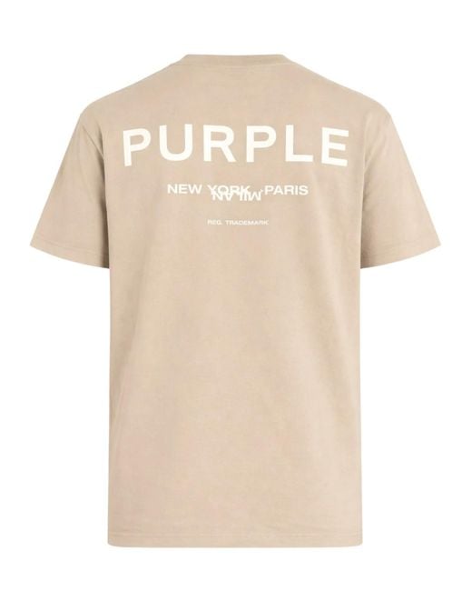 Purple Brand Natural Wordmark Dupe T-Shirt for men