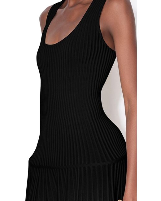 Alaïa Black Wool Crinoline Dress