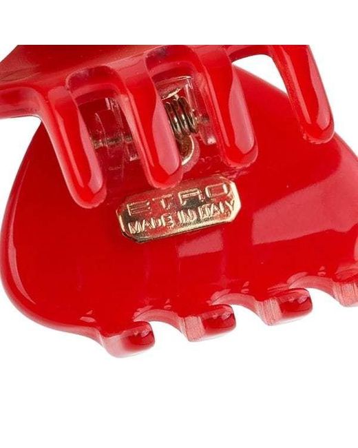 Etro Red Logo Hairpin