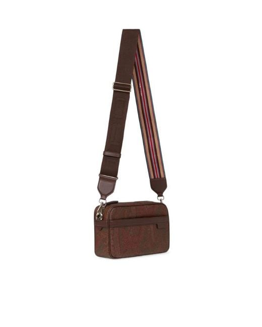 Etro Brown Printed Belt Bag for men