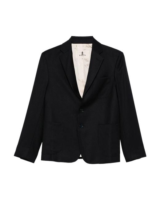 Barena Black Button-Fastening Wool Jacket