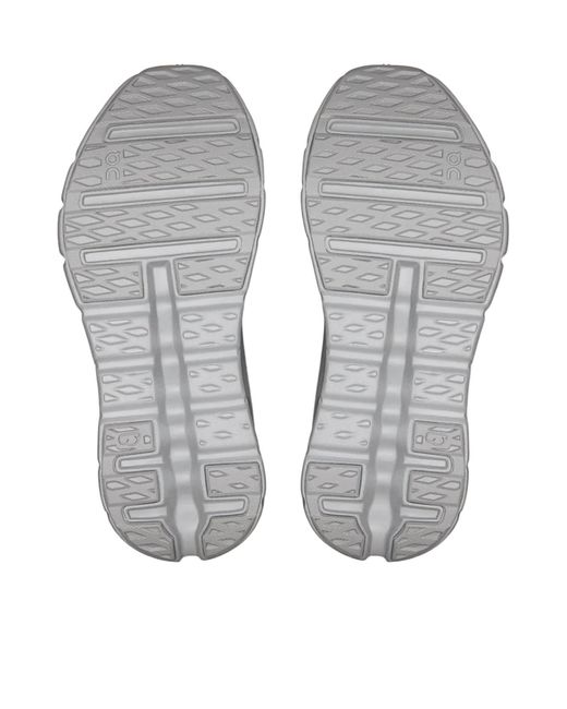 On Shoes Gray Round-Toe Sneakers
