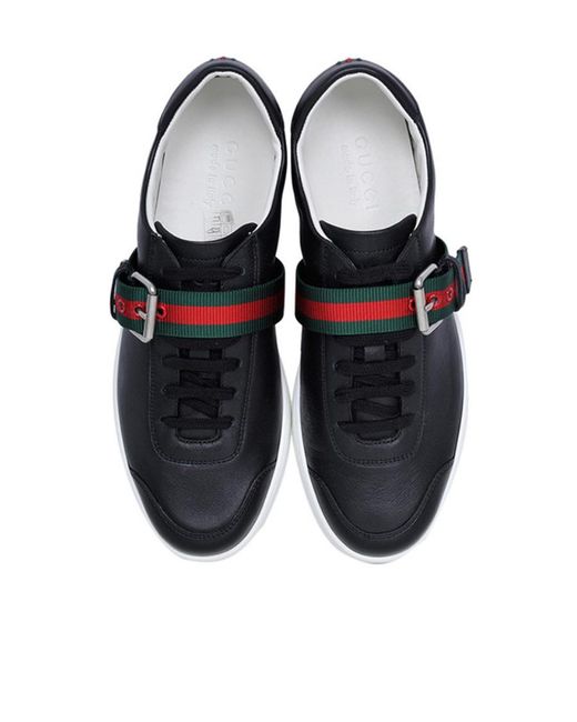 Gucci Blue Logo Logo Low Upper Board Shoes for men