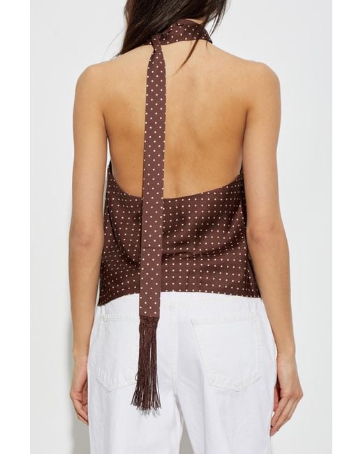 Posse Brown Sleeveless Top