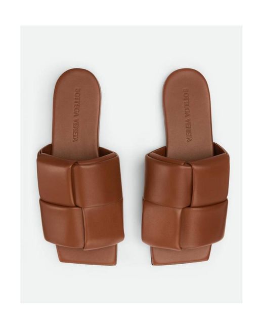 Bottega Veneta Brown Padded Slip-On Sandals
