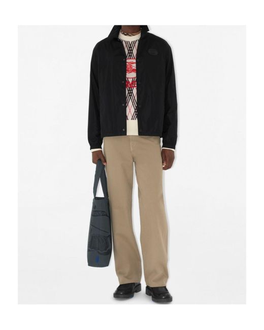 Burberry Black Knight Stamp Coach Jacket for men