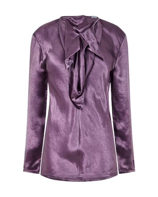 Bottega Veneta Purple Long Sleeve Blouse