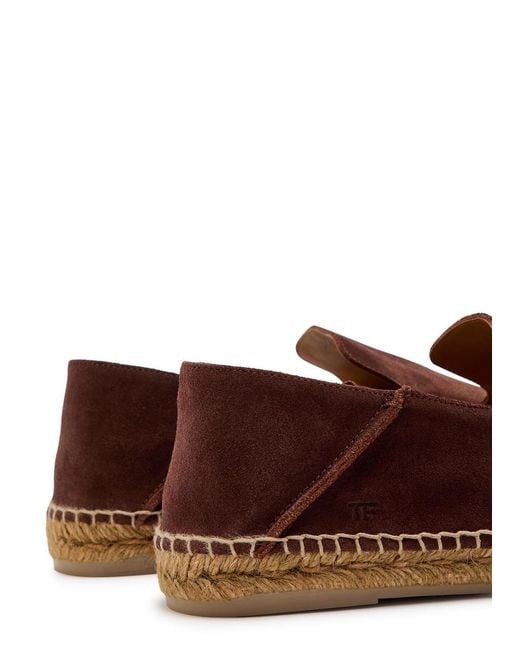 Tom Ford Brown Suede Espadrille Loafers for men
