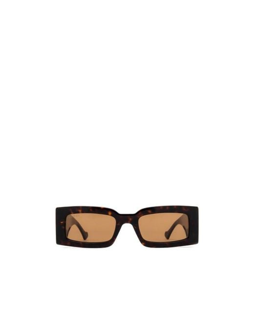 Gucci White Eyewear Rectangular Frame Sunglasses